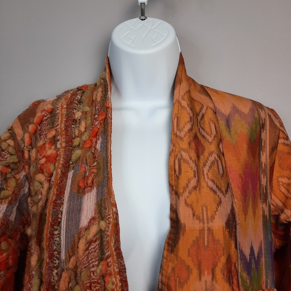 Anu Vintage Wool and Silk Boho Open Front Jacket size Small - Picture 2 of 13